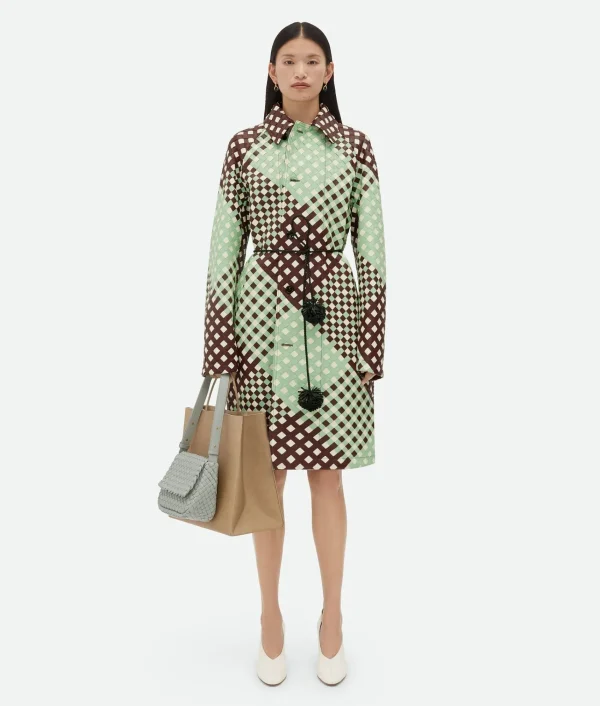 Bottega Veneta Tricolor Intrecciato Leather Coat>Women Leather