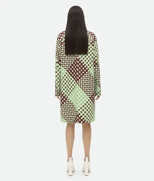 Bottega Veneta Tricolor Intrecciato Leather Coat>Women Leather