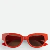 Bottega Veneta Tri-Fold Square Sunglasses> Sunglasses