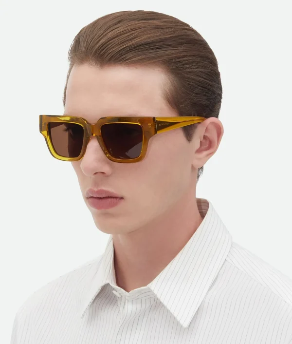 Bottega Veneta Tri-Fold Square Sunglasses> Sunglasses