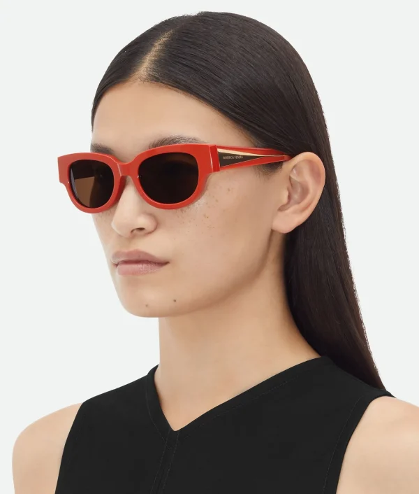 Bottega Veneta Tri-Fold Square Sunglasses> Sunglasses