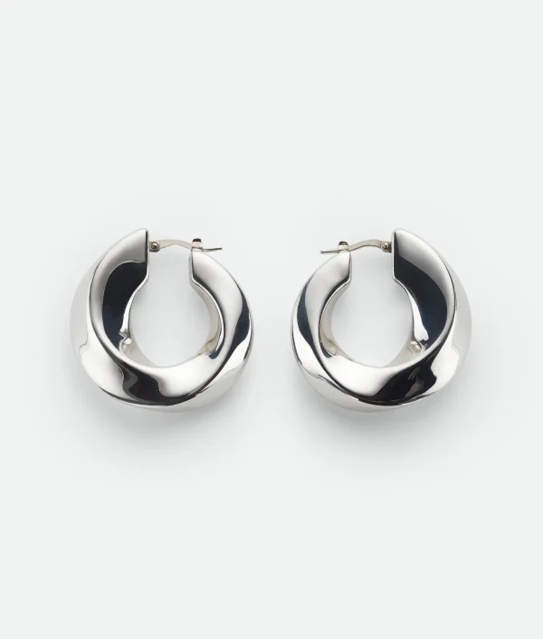Bottega Veneta Twist Hoop Earrings>Women Earrings