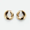 Bottega Veneta Twist Hoop Earrings>Women Earrings