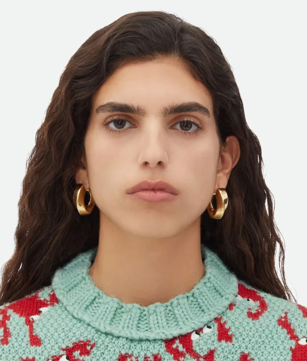 Bottega Veneta Twist Hoop Earrings>Women Earrings