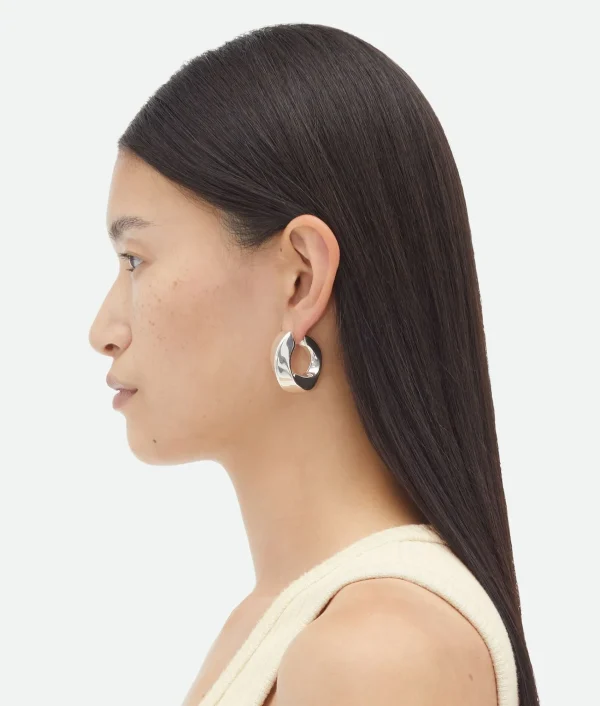 Bottega Veneta Twist Hoop Earrings>Women Earrings