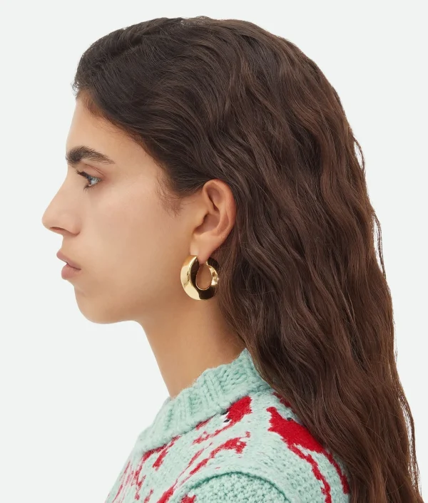 Bottega Veneta Twist Hoop Earrings>Women Earrings