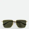 Bottega Veneta Ultrathin Metal Rectangular Sunglasses>Women Sunglasses | Sunglasses