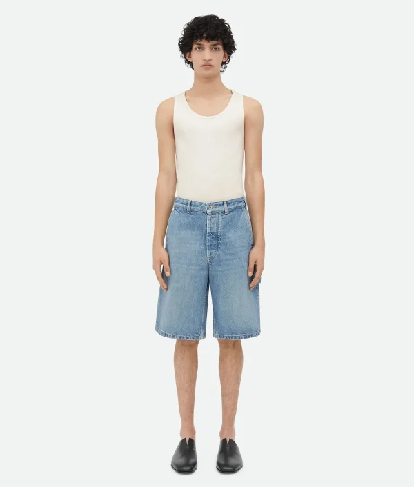 Bottega Veneta Vintage Indigo Cargo Denim Shorts> Denim