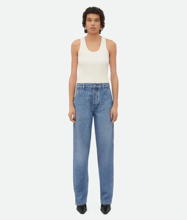 Bottega Veneta Vintage Indigo Cargo Denim>Women Denim