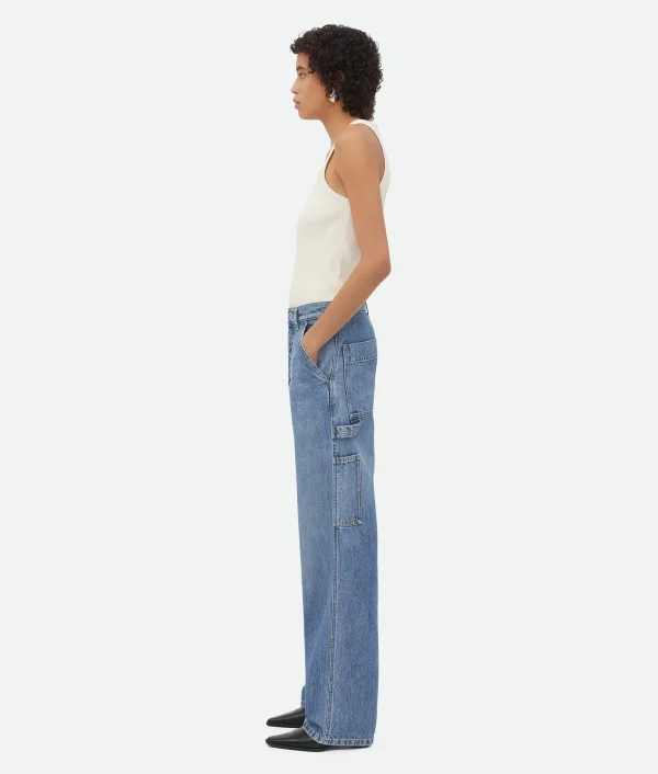 Bottega Veneta Vintage Indigo Cargo Denim>Women Denim