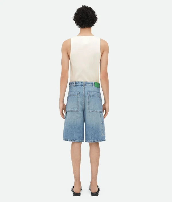Bottega Veneta Vintage Indigo Cargo Denim Shorts> Denim