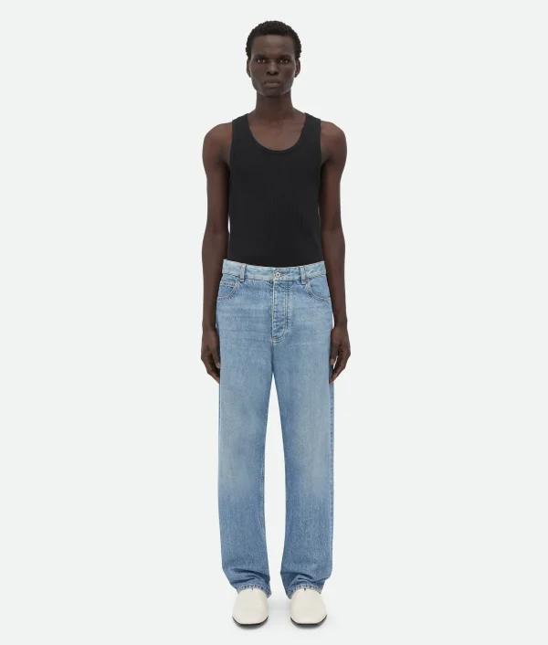 Bottega Veneta Vintage Indigo Washed Wide Leg Denim> Denim