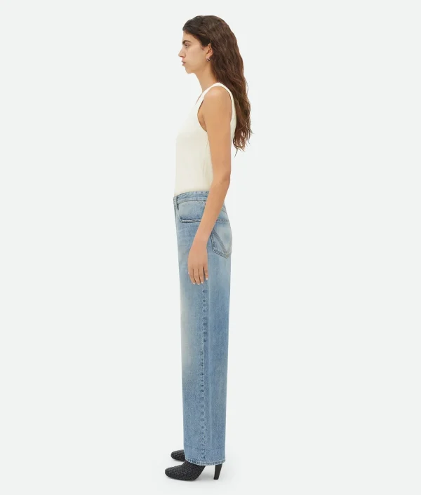 Bottega Veneta Vintage Medium Indigo Turned Up Denim>Women Denim