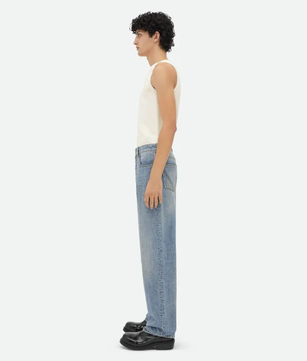 Bottega Veneta Vintage Medium Indigo Wide Leg Denim> Denim