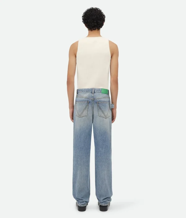 Bottega Veneta Vintage Medium Indigo Wide Leg Denim> Denim