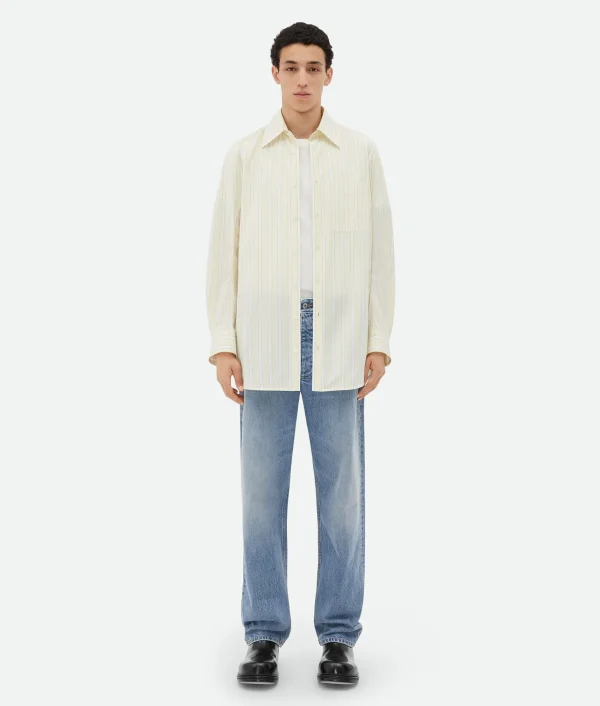 Bottega Veneta Vintage Medium Indigo Wide Leg Denim> Denim