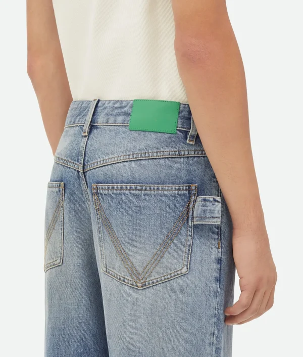 Bottega Veneta Vintage Medium Indigo Wide Leg Denim> Denim