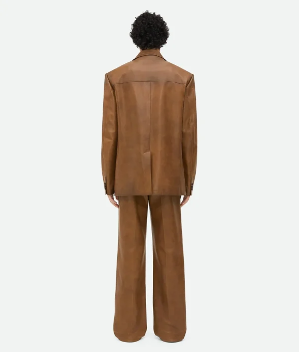 Bottega Veneta Vintage-Effect Leather Jacket> Jackets | Leather