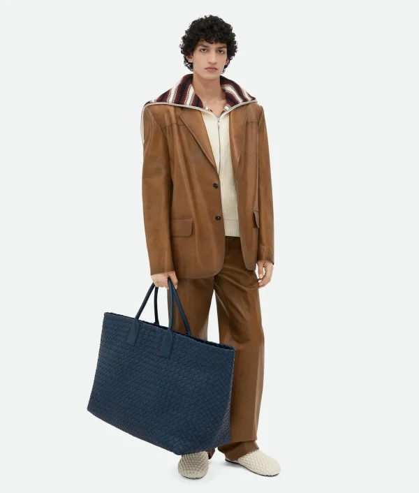 Bottega Veneta Vintage-Effect Leather Trousers> Trousers And Shorts | Leather