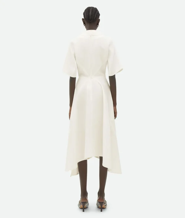 Bottega Veneta Viscose And Linen Midi Dress>Women Dresses