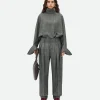 Bottega Veneta Viscose And Silk Criss-Cross High Neck Shirt>Women Shirts