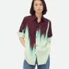 Bottega Veneta Viscose Degrade Petal Print Shirt>Women Shirts