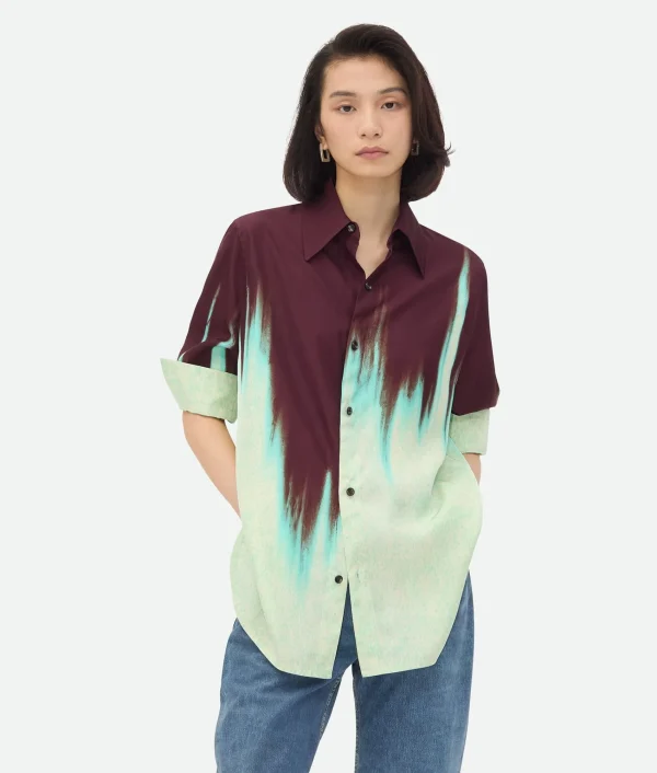 Bottega Veneta Viscose Degrade Petal Print Shirt>Women Shirts