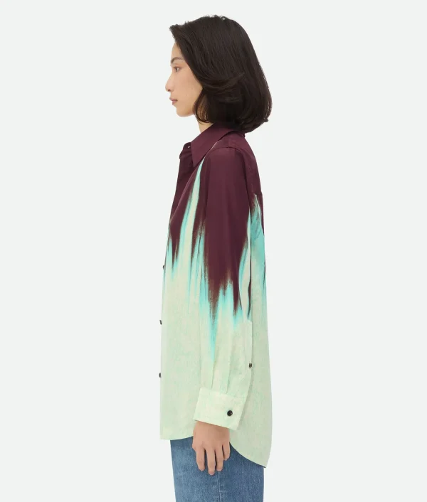 Bottega Veneta Viscose Degrade Petal Print Shirt>Women Shirts