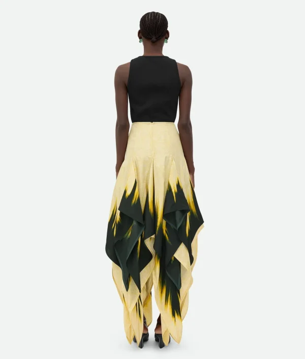 Bottega Veneta Viscose Degrade Petal Print Skirt>Women Skirts