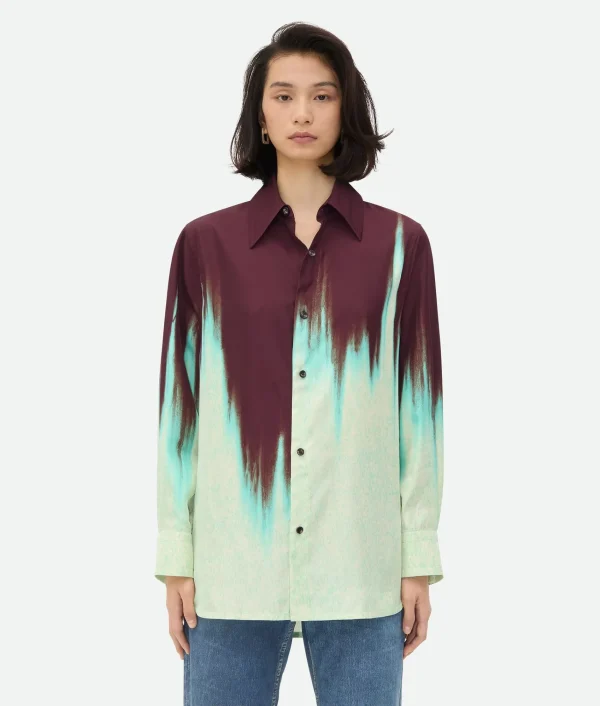 Bottega Veneta Viscose Degrade Petal Print Shirt>Women Shirts