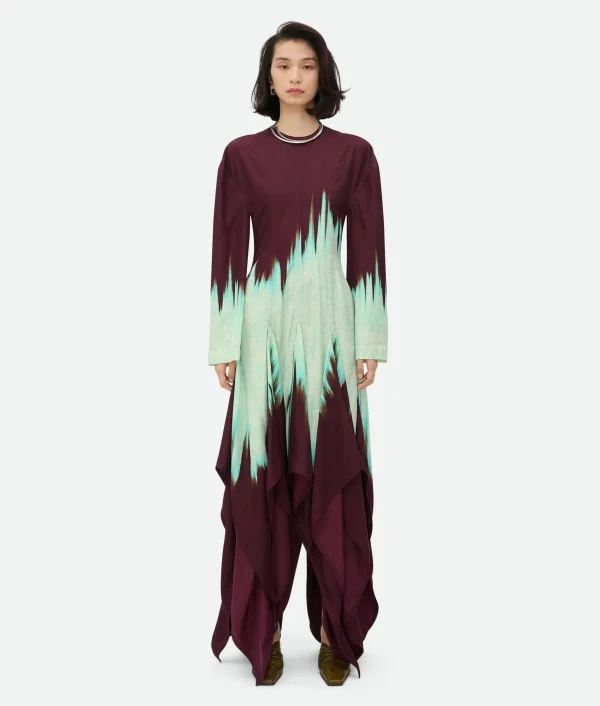 Bottega Veneta Viscose Degrade Petal Print Dress>Women Dresses