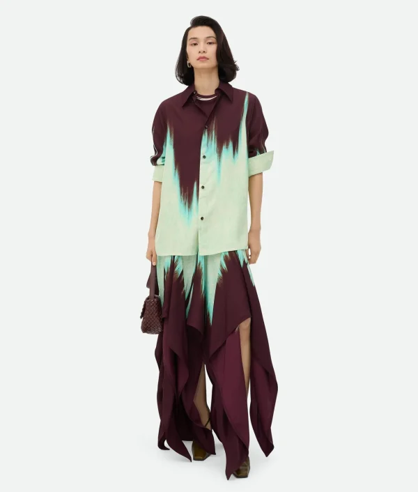 Bottega Veneta Viscose Degrade Petal Print Shirt>Women Shirts