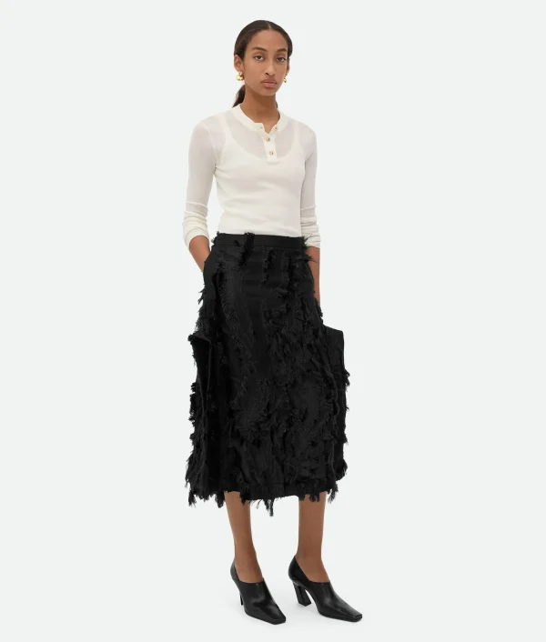 Bottega Veneta Viscose Fil Coupe Skirt>Women Skirts