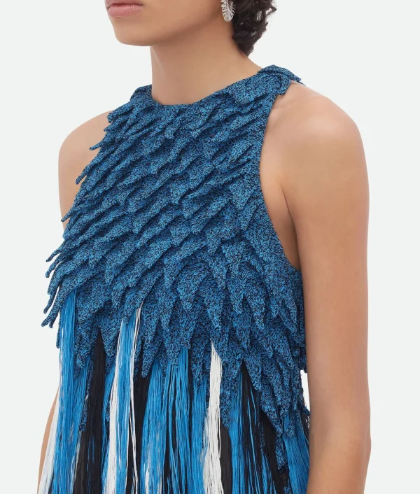 Bottega Veneta Viscose Fish Scale Top With Fringes>Women Tops And T-Shirts
