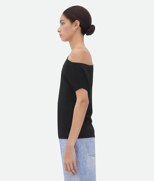 Bottega Veneta Viscose Fluid Knitted Top>Women Tops And T-Shirts