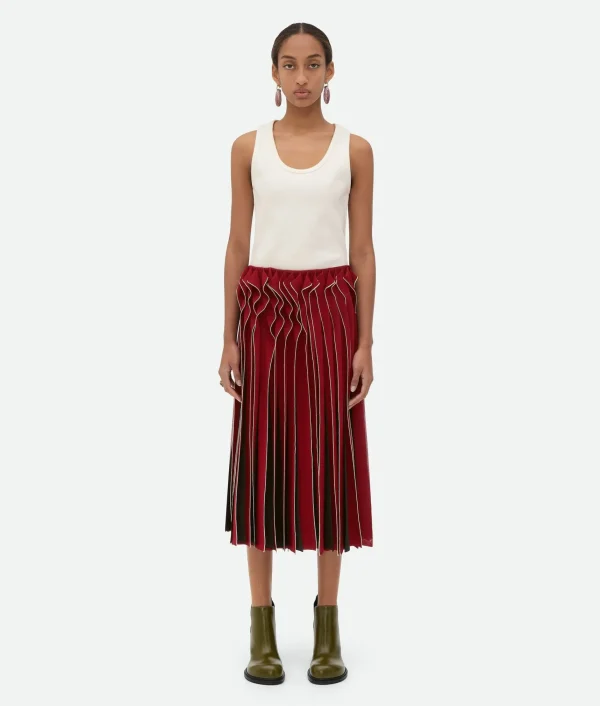 Bottega Veneta Viscose Frill Skirt>Women Skirts