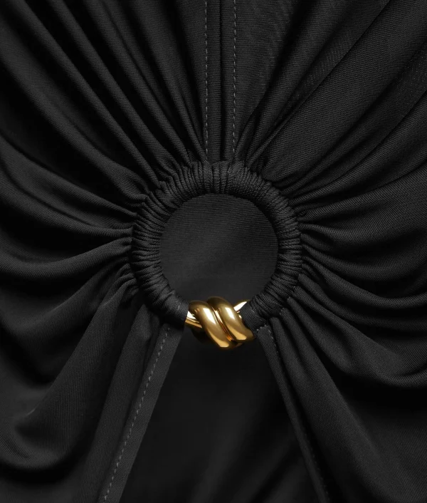 Bottega Veneta Viscose Jersey Long Dress With Knot Ring>Women Dresses
