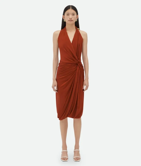 Bottega Veneta Viscose Jersey Midi Dress>Women Dresses