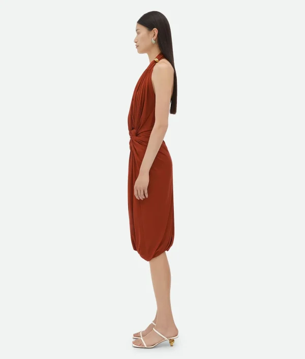 Bottega Veneta Viscose Jersey Midi Dress>Women Dresses