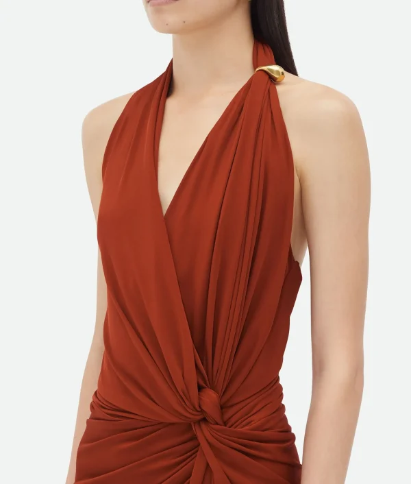Bottega Veneta Viscose Jersey Midi Dress>Women Dresses