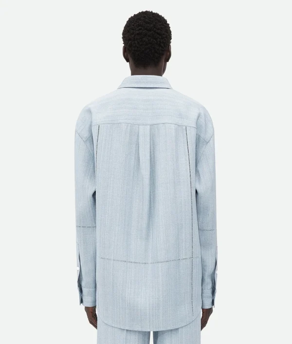 Bottega Veneta Viscose Silk Shirt With Embroidered Detail> Shirts