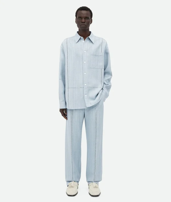Bottega Veneta Viscose Silk Shirt With Embroidered Detail> Shirts
