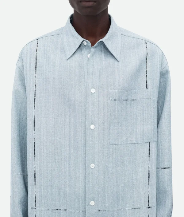 Bottega Veneta Viscose Silk Shirt With Embroidered Detail> Shirts