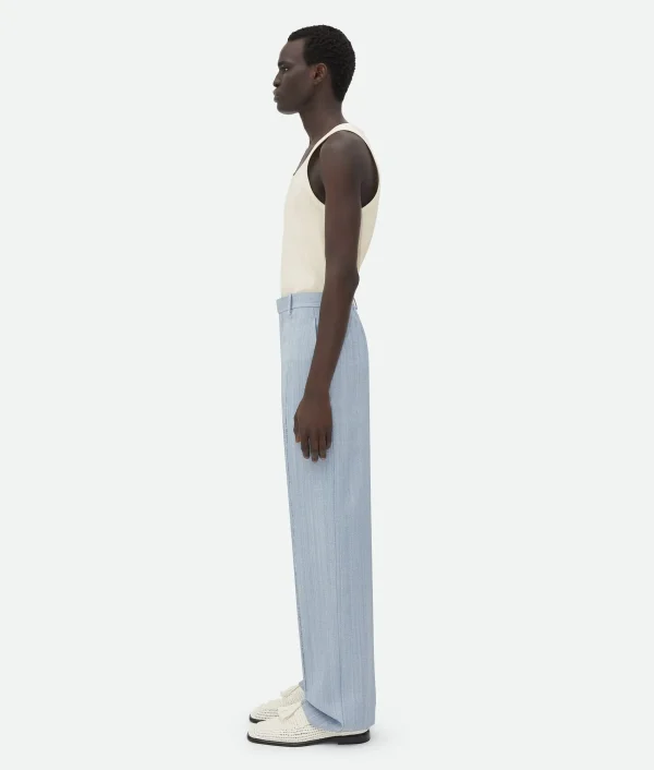 Bottega Veneta Viscose Silk Trousers With Embroidered Detail> Trousers And Shorts