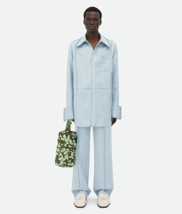 Bottega Veneta Viscose Silk Trousers With Embroidered Detail> Trousers And Shorts
