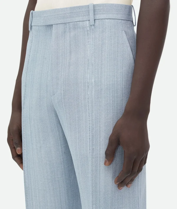 Bottega Veneta Viscose Silk Trousers With Embroidered Detail> Trousers And Shorts