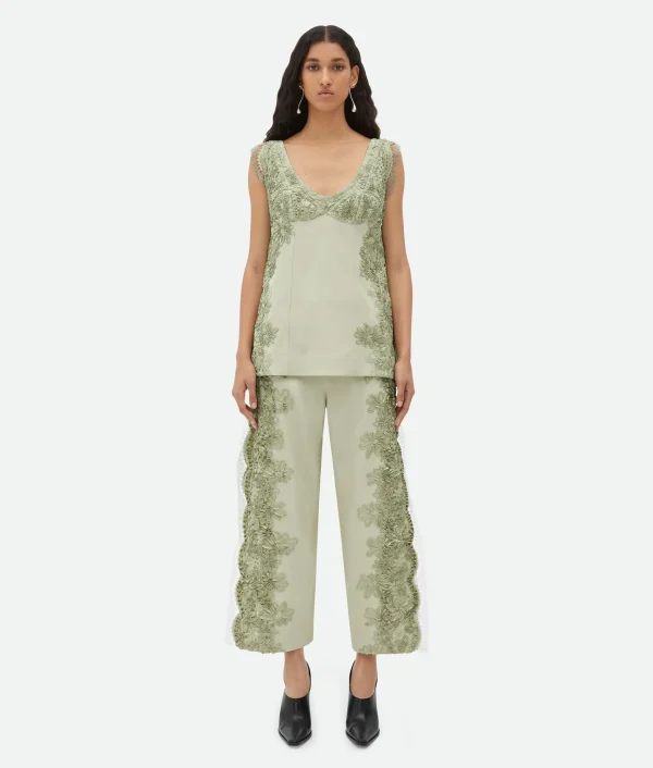 Bottega Veneta Viscose Top With Lace Embroidery>Women Tops And T-Shirts