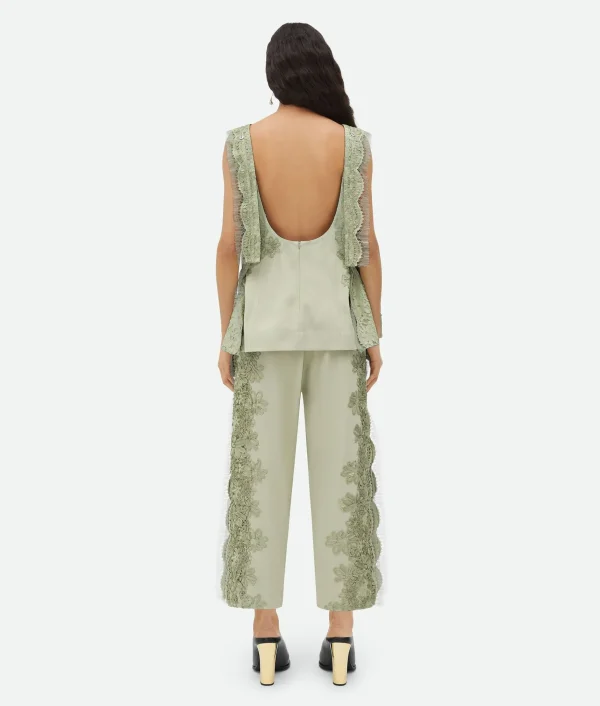 Bottega Veneta Viscose Top With Lace Embroidery>Women Tops And T-Shirts