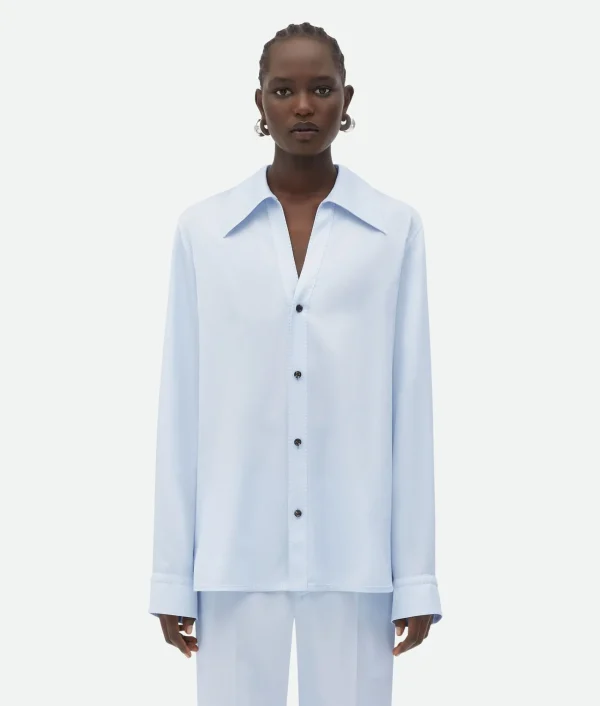 Bottega Veneta Viscose Twill Shirt>Women Shirts