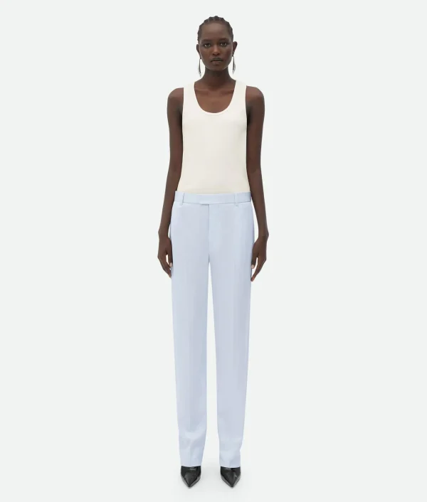 Bottega Veneta Viscose Twill Straight Pants>Women Trousers And Shorts